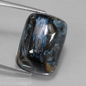 Pietersita multicolor natural de 14,51 ct, corte cojín, opaco