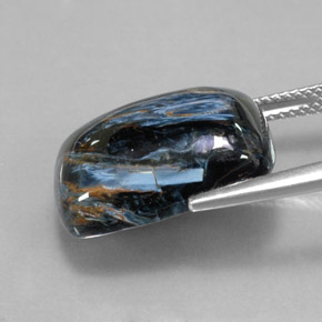 Pietersita multicolor natural de 14,51 ct, corte cojín, opaco