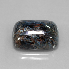 Pietersita multicolor natural de 16,04 ct, corte cojín, opaco