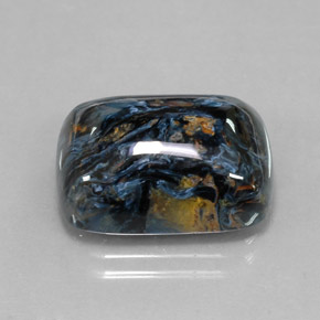 Pietersita multicolor natural de 15,34 ct, corte cojín, opaco