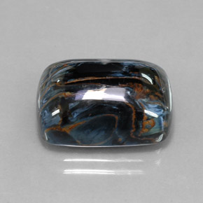 Pietersita multicolor natural de 15,47 ct, corte cojín, opaco