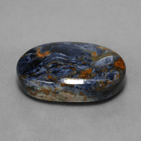 Pietersita multicolor natural de 10,89 ct, corte óvalo, opaco
