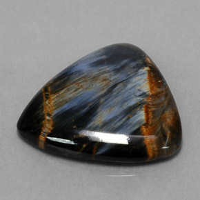 Pietersita multicolor natural de 4,01 ct, trillón, opaco