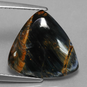 Pietersita multicolor natural de 4,01 ct, trillón, opaco