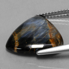 Pietersita multicolor natural de 4,01 ct, trillón, opaco