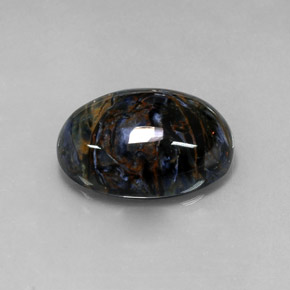 Pietersita multicolor natural de 12,29 ct, corte óvalo, opaco