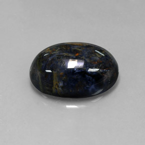 Pietersita multicolor natural de 12,85 ct, corte óvalo, opaco