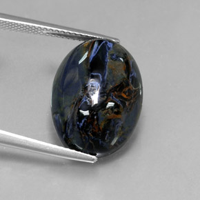 Pietersita Multicolor natural de 13.01 ct, Corte Óvalo, Opaco