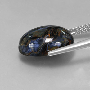 Pietersita Multicolor natural de 13.01 ct, Corte Óvalo, Opaco