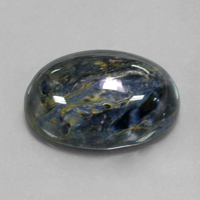 Pietersita multicolor natural de 12,78 ct, corte óvalo, opaco