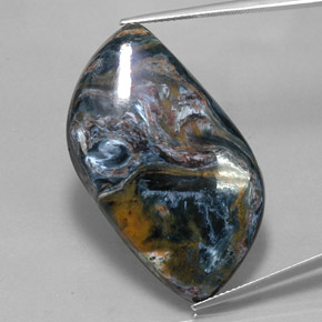 Pietersita multicolor natural de 36,00 ct, forma elegante, opaco