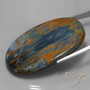 Pietersita Multicolor natural de 68.06 ct, Ovalada, Opaco