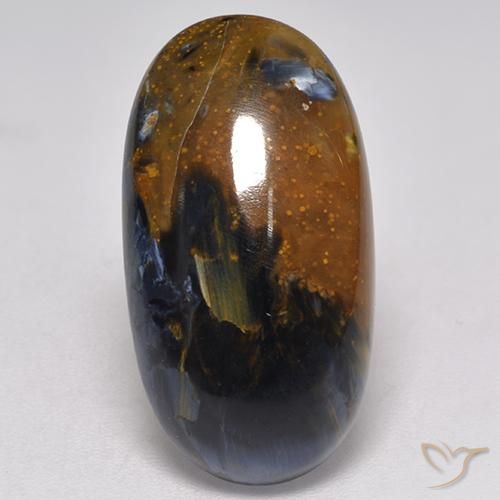 Pietersita Multicolor natural de 10.67 ct, Ovalada, Opaco