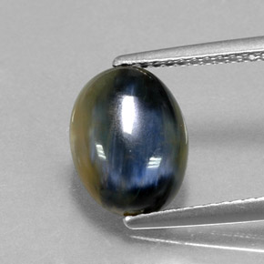 Pietersita multicolor natural de 2,27 ct, corte óvalo, opaco