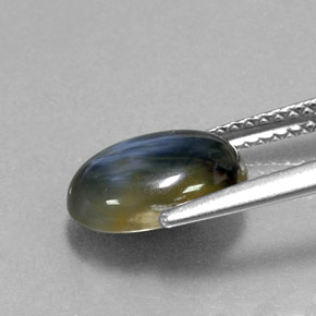 Pietersita multicolor natural de 2,27 ct, corte óvalo, opaco