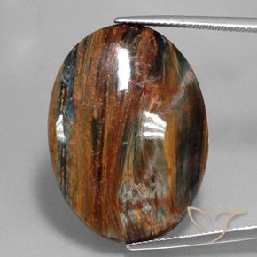 22.73ct Natural Multicolor Pietersita, Ovalada, Opaco