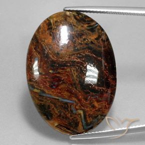 23.71ct Natural Multicolor Pietersita, Ovalada, Opaco