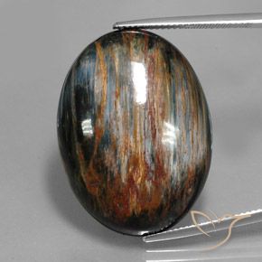 34.48ct Natural Multicolor Pietersita, Ovalada, Opaco