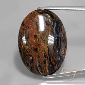 23.54ct Natural Multicolor Pietersita, Ovalada, Opaco