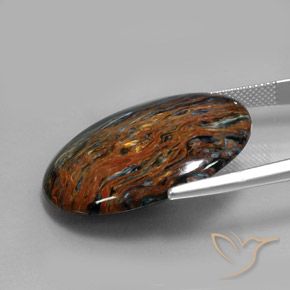 Pietersita Multicolor natural de 23.54 ct, Ovalada, Opaco