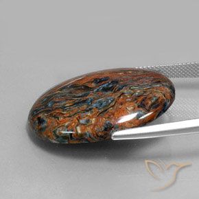 Pietersita Multicolor natural de 26.24 ct, Corte Óvalo, Opaco