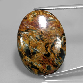 Pietersita Multicolor natural de 27.92 ct, Corte Óvalo, Opaco