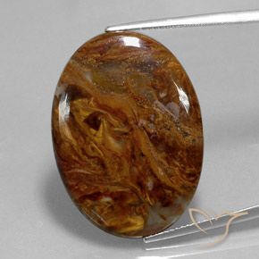 21.34ct Natural Multicolor Pietersita, Ovalada, Opaco