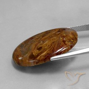 Pietersita Multicolor natural de 21.34 ct, Ovalada, Opaco