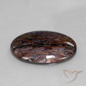 Pietersita Multicolor natural de 18.72 ct, Ovalada, Opaco