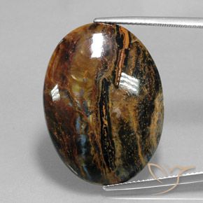 23.92ct Natural Multicolor Pietersita, Ovalada, Opaco