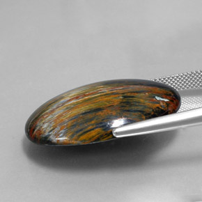 Pietersita Multicolor natural de 28.90 ct, Corte Óvalo, Opaco