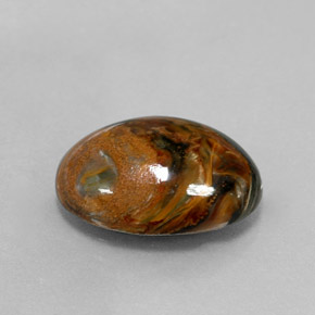 Pietersita multicolor natural de 7,00 ct, corte óvalo, opaco
