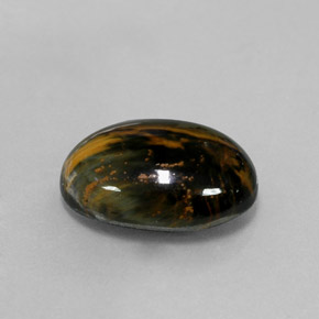 Pietersita multicolor natural de 7,12 ct, corte óvalo, opaco