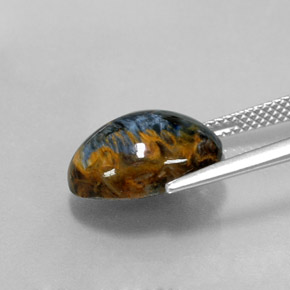 Pietersita multicolor natural de 6,03 ct, corte óvalo, opaco