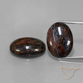 16.77ctw Natural Negro Pietersita, Ovalada, Opaco