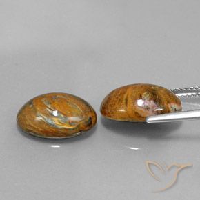 Gemas de Pietersita Multicolor natural de 9.38 ct, Ovalada, Opaco