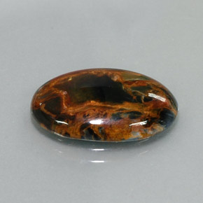 Pietersita multicolor natural de 5,53 ct, corte óvalo, opaco