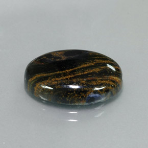 Pietersita multicolor natural de 8,24 ct, corte óvalo, opaco
