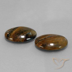 Gemas de Pietersita Multicolor natural de 12.69 ct, Ovalada, Opaco