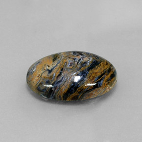 Pietersita multicolor natural de 8,02 ct, corte óvalo, opaco