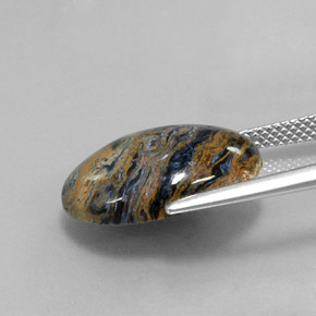 Pietersita multicolor natural de 8,02 ct, corte óvalo, opaco