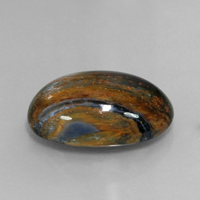 Pietersita Multicolor natural de 10.13 ct, Corte Óvalo, Opaco