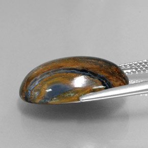 Pietersita Multicolor natural de 10.13 ct, Corte Óvalo, Opaco