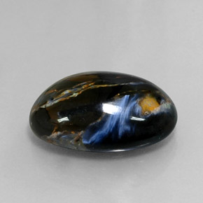 Pietersita multicolor natural de 10,98 ct, corte óvalo, opaco