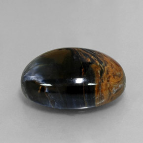 Pietersita multicolor natural de 12,64 ct, corte óvalo, opaco
