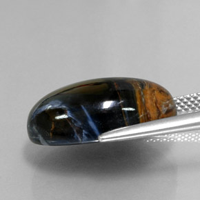 Pietersita multicolor natural de 12,64 ct, corte óvalo, opaco