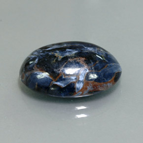Pietersita multicolor natural de 9,37 ct, corte óvalo, opaco