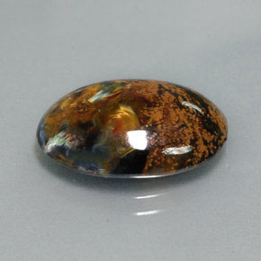 Pietersita Multicolor natural de 6.78 ct, Corte Óvalo, Opaco