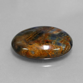 Pietersita multicolor natural de 8,32 ct, corte óvalo, opaco
