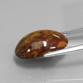 Pietersita Multicolor natural de 9.80 ct, Corte Óvalo, Opaco